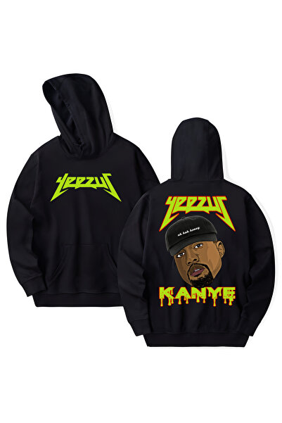 STİL-X Kanye West Yeezus Printed Cotton Long Sleeve Hooded Sweatshirt with 3 ...