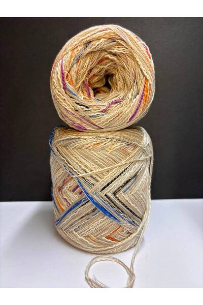 Ana&Kuzusu İplik Mink Italian Mercerized Yarn (5 Layers), Multi-Colored Flame...