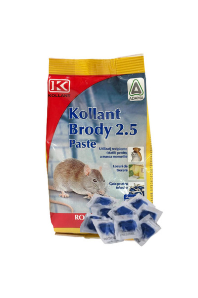 kollant Raticid Brody 2.5 Paste – Combatere Soareci si Sobolani – Brodifacoum...