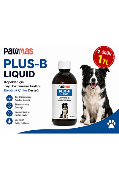 Pawmas Plus-B Liquid Köpekler İçin Biotin ve Çinko Destek Damlası 50 ml
