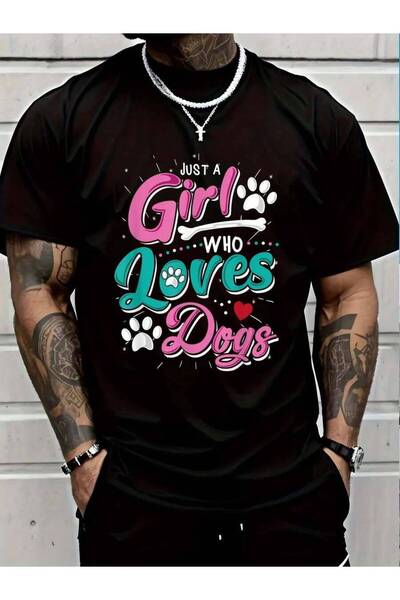 799 100% Cotton Just A Girl Who Loves Dogs Funny Pet Dog Trainer School Gift ...