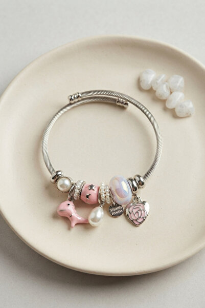 callerrons accessories Pink Dino Charm Bracelet - Ebj260725W44591