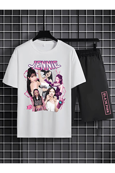 MAGORS Jennie from Blackpink K-Pop Printed Cotton Short Sleeved Children's Ts...