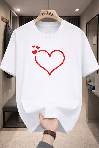 Pink Sky Premium Oversize T-Shirt 100% Cotton Unisex Comfortable Fit Trending...