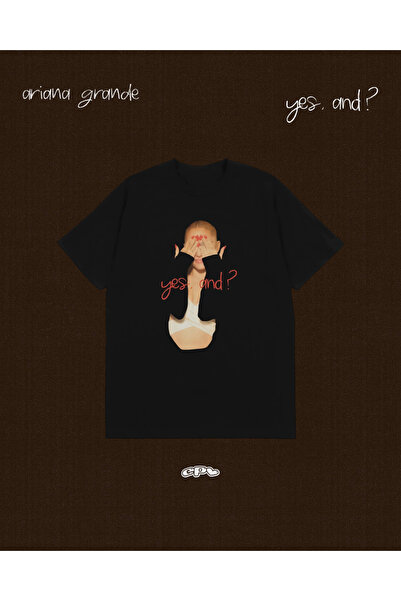 Grafftee Clothing Ariana Grande Yes and Black Printed Unisex Oversize T-Shirt
