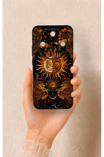 Vip Case Honor Magic 8 Lite Uyumlu Mistik Güneş Desenli Silikon Kılıf