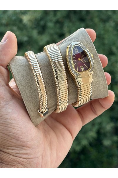 Tulpar New Season Special Design Snake Model Women's Wristwatch with Ankle-Wrapping Strap