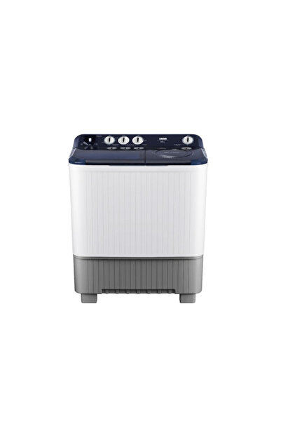 HAAM غسالة ملابس بحوضين سعة 12 كجم باللون الأبيض طراز HMTT1200WH25