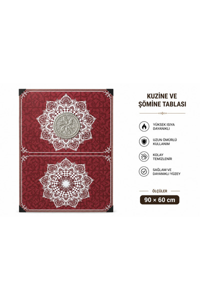 temiz iş 90×60 Kuzine ve Şömine Sobası. Altlık Tablası