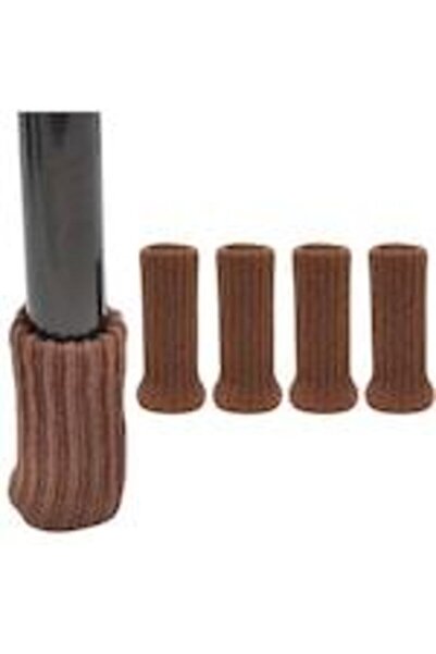 OEM Set huse tricotate pentru picioare mobilier, 4 bucati, maro