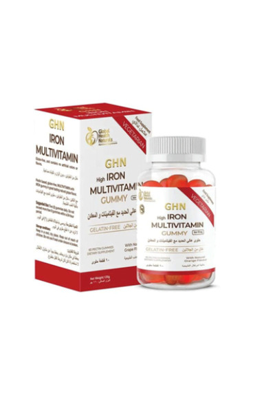 GHN علكة متعددة الفيتامينات عالية الحديد - 60 قطعة