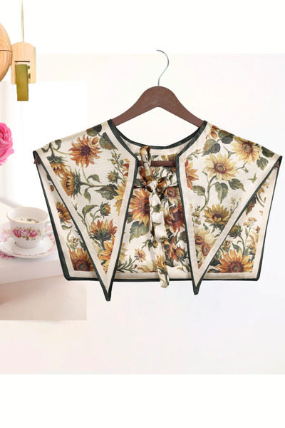 nurfemina Van Gogh Sunflowers Patterned Luxury Women's Shoulder Shawl - Neck ...