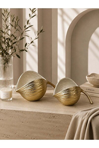 Onedekor Krem Gold Chestnut Dekoratif Obje - Küçük Boy