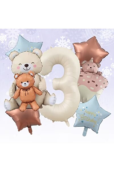ÇITIPITISTORE Bear with Cub Cake Bear Foil Balloon Birthday Party Celebration...