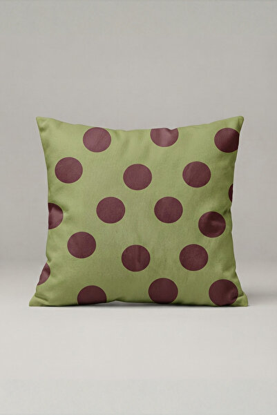 Generic Brand Husă de pernă verde cu buline 193 – Design Olive Berry Dots 45x...