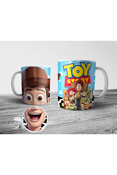 Pixxa Woody Toy Story Tabanı Ağız Desenli Kupa Bardak