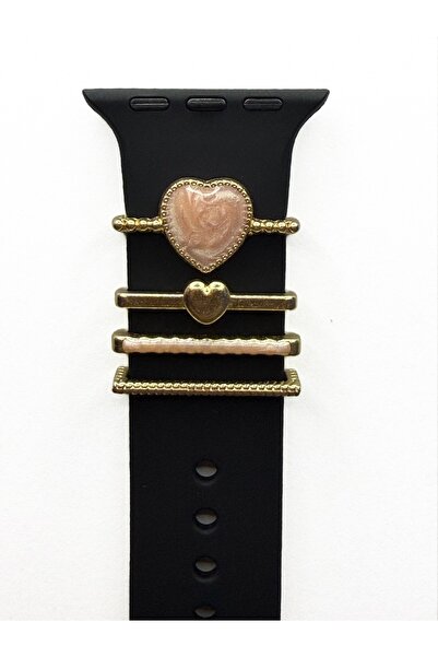 Grc Accessory Apple Watch Uyumlu Akıllı Saat Kordon Süsü Kalp Mineli Charm Ka...