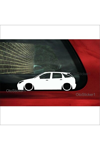 Oto Sticker Ford Focus 1 Hb Basık Kelebek Silüet Stickeri 2 Adet