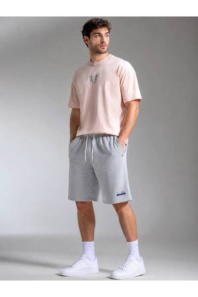 Diadora Saloon Cotton Men's Gray Sports Shorts