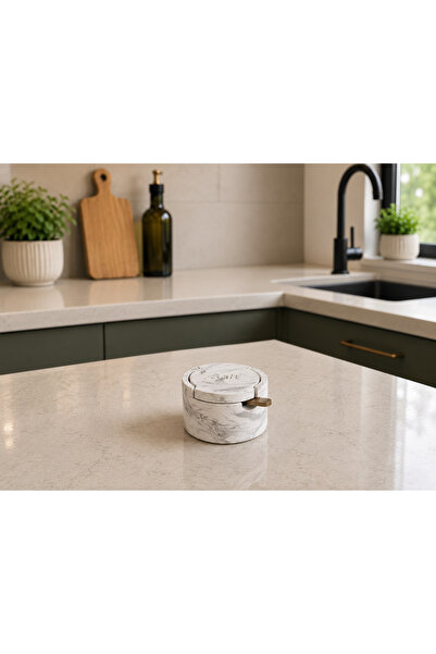 ThreeT Mermer desen minimal Beton tuzluk