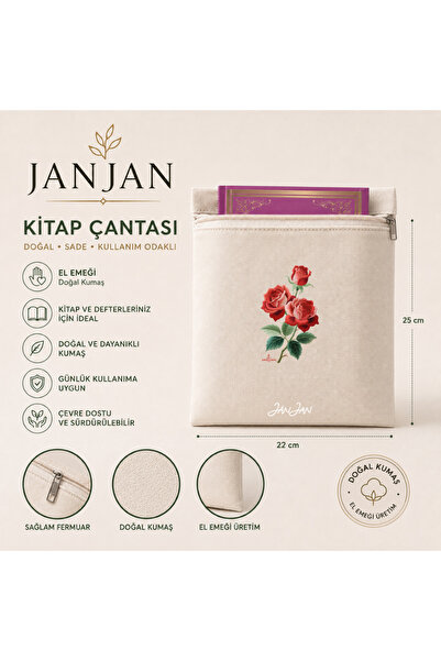 JANJAN Калъф за книга от естествена материя, Миещ се калъф за книга, Калъф за...