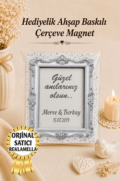 reklamella 10 Adet Ahşap Baskılı Çerçeve Doğum Günü - Nişan - Söz - Düğün - B...
