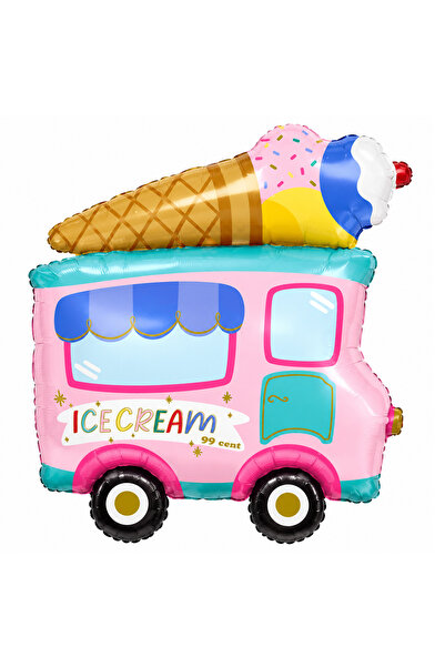 BeySüS Pink Ice Cream Cart Foil Balloon