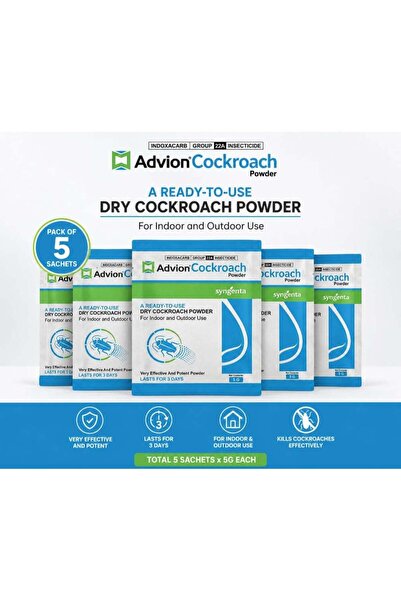 Syngenta Advion Syngenta Cockroach Powder 5g – Ready-to-Use Dry Cockroach Kil...
