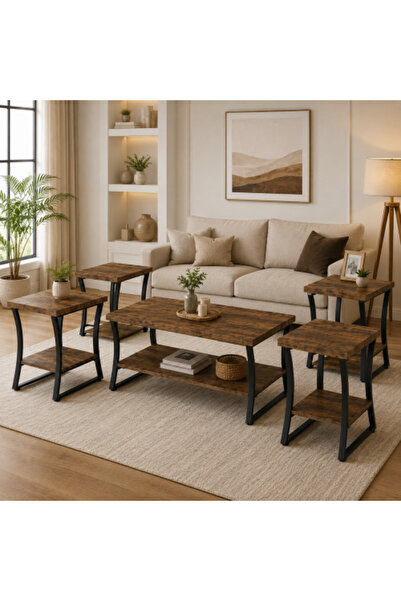 on home Modern Wooden Table Set 1+4 - Stylish and Functional Design