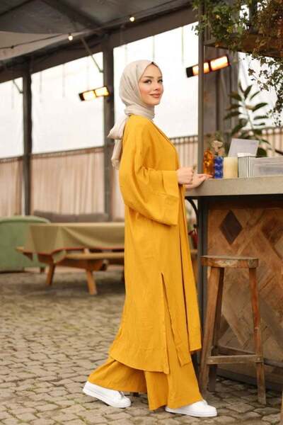 müqofficial Ahsen Kimono Set - Mustard