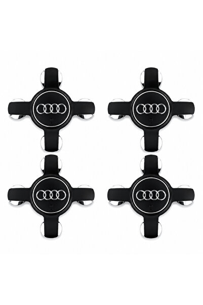 HDF AUDİ A3 A4 A6 A7 A8 Q5 TT UYUMLU / SİYAH / 5 KOL JANT GÖBEĞİ / GÖBEK KAPA...
