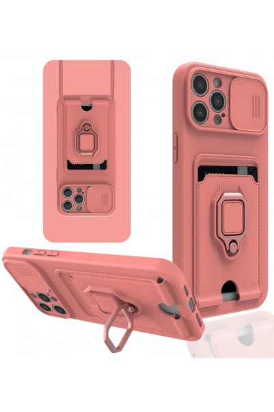 New Face حافظة ACONCEPT لهاتف iPhone 12 Pro من السيليكون مع حامل بطاقات زوما ...