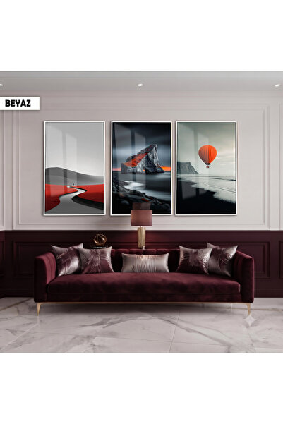 Harika bir ev Modern Sea Landscape Concept with Burgundy Highlights |   Frame...