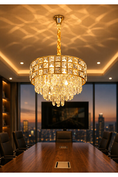 Generic Brand Eva Crystal Chandelier European Style Luxury Design Classic Gol...