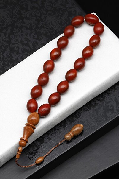 Alibaba Doğaltaş Maskot Efe Kuka Ağacı Tesbih 11 x 16 mm Beyzi Kesim - T-1878