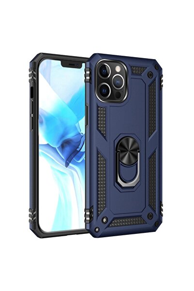 OEM Husă cu inel compatibilă cu iPhone 13 Pro, Antișoc, din silicon și polica...