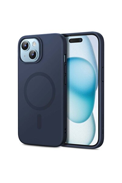 ESR Case compatible with iPhone 15, MagSafe/Magnetic, silicone, White - Dark ...