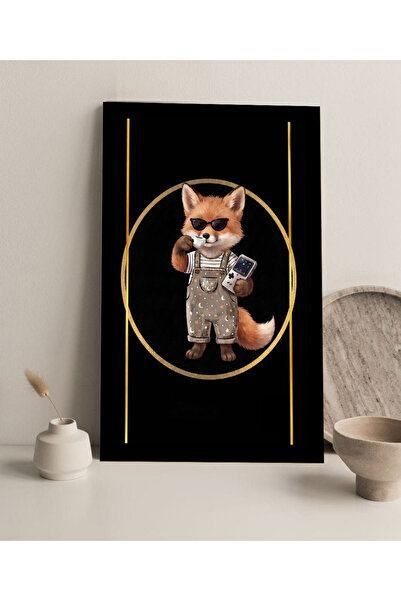 Harika bir ev Animale drăguțe care joacă jocuri 20x30 cm Tablou MDF Cameră pe...