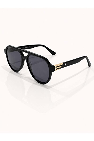 Fumes Phantom Polarized Square Sunglasses for Men & Women, Black Frame with G...