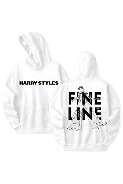 STİL-X Harry Styles Printed Cotton Long Sleeve Hooded Sweatshirt with 3 Threa...