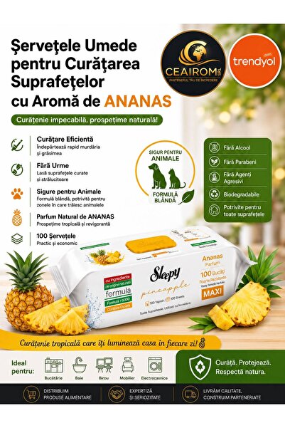 OEM Surface Cleaning Wipes – Pineapple Flavor | 100 Wipes