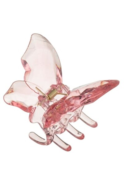 ivokid Clamă de păr cu fluture din cristal coral pentru femei 8cm