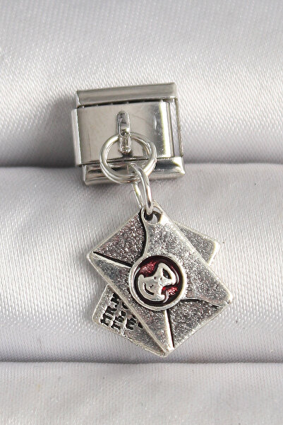 Mega Bazaar 316L Steel Silver Color Letter Model Nomination Charm