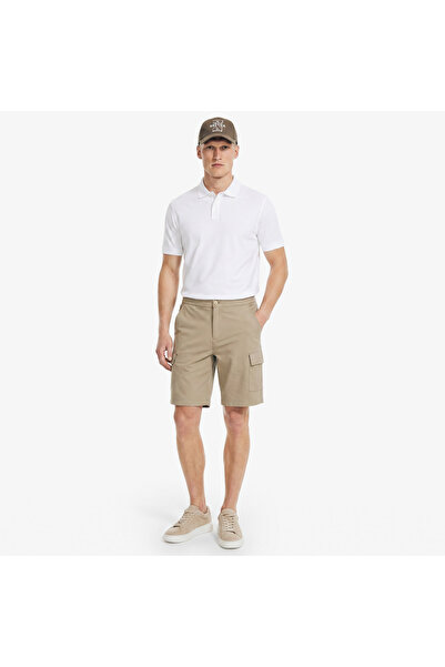 Nautica Erkek Kahverengi Regular Fit Kargo Şort