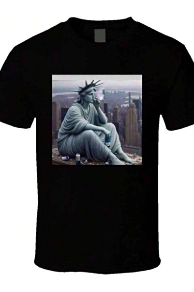 9JY Wake Me When Its Over Statue Of Liberty T Shirt