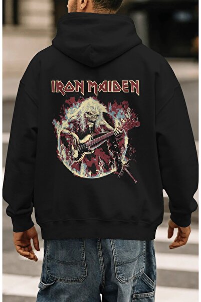 SEVBANO هودي فاخر كبير الحجم مطبوع عليه فرقة موسيقى روك ميتال من Iron Maiden ...
