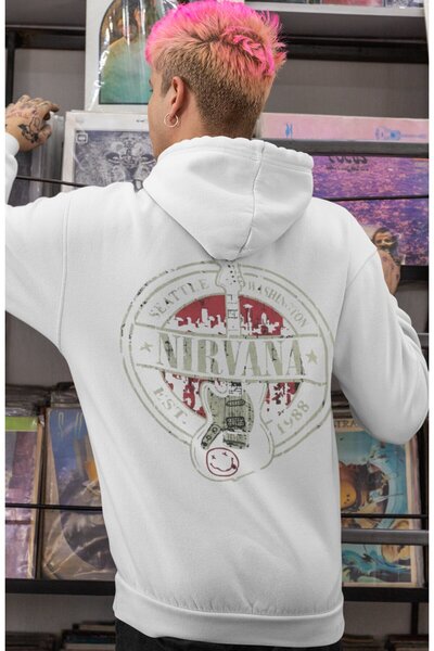 SEVBANO Dizajn Nirvana rok metal muzičkog benda, unisex oversize pamučna maji...