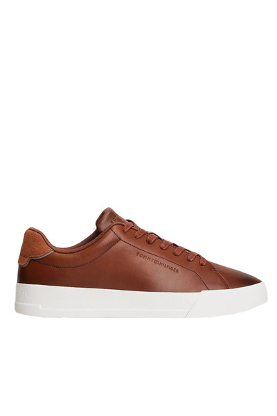 Tommy Hilfiger Ανδρικά Δερμάτινα Sneakers Καφέ FM0FM05729-GVI