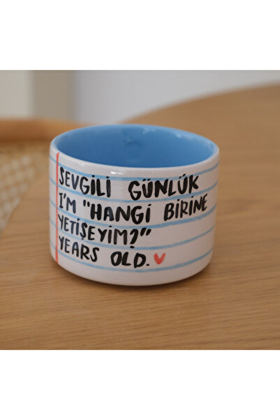 MOTTO MUG - HANGİ BİRİ? El Yapımı Seramik Kahve Fincanı 200 Ml