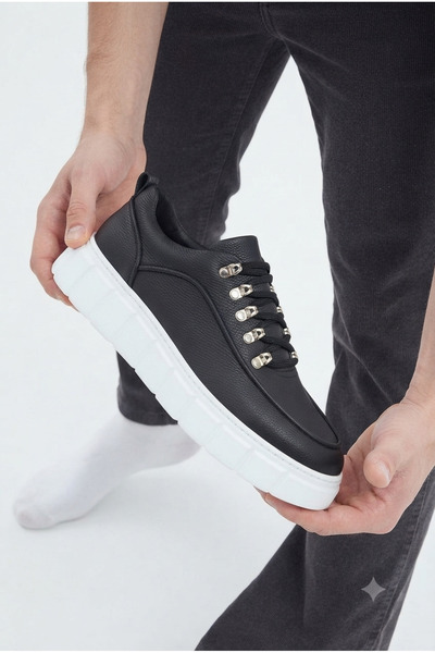 Zerenyus Zrk-X10 High Quality Thick Sole Black and White Daily Men's Casual S...